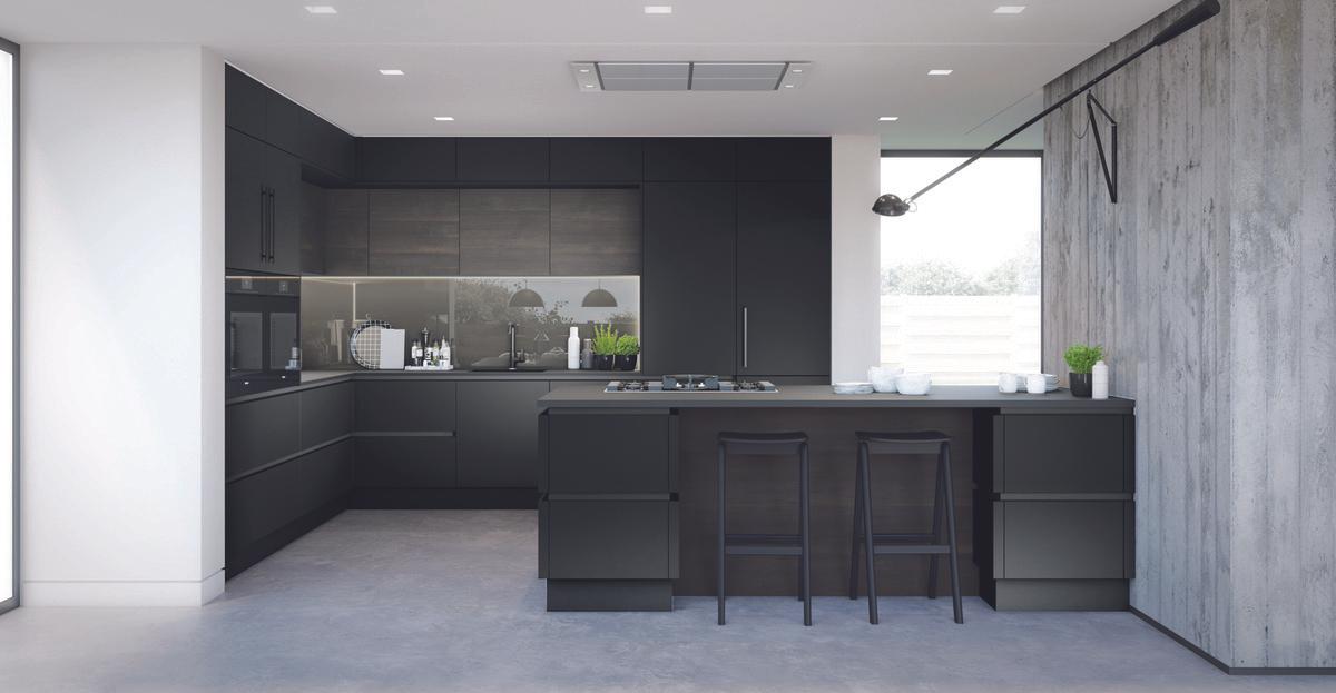 Cutting edge kitchen design showcasing innovative materials and creative use of space.